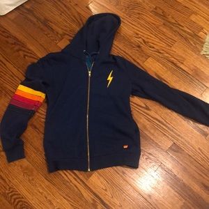 Aviator Nation Bolt Zip Up Hoodie